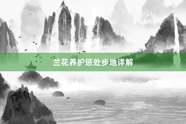 兰花养护惩处步地详解